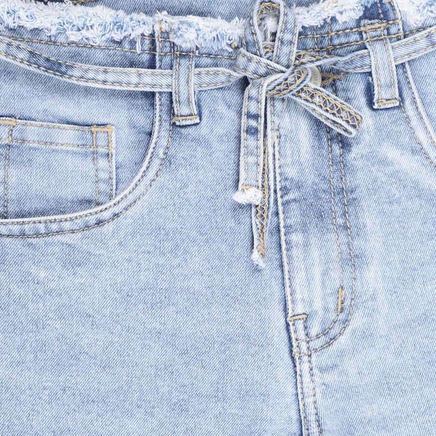 Girls' Light Blue Flared Fit Buttoned Jeans, Light Blue, large image number null