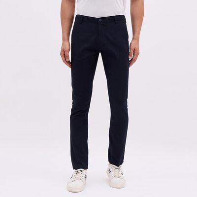 Men's 100% Cotton Slim Fit Casual Trousers