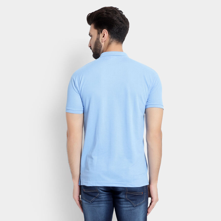 सॉलिड पोलो शर्ट, हल्का नीला, large image number null