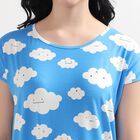 Ladies' Knee Length Nighty, Dark Blue, small image number null