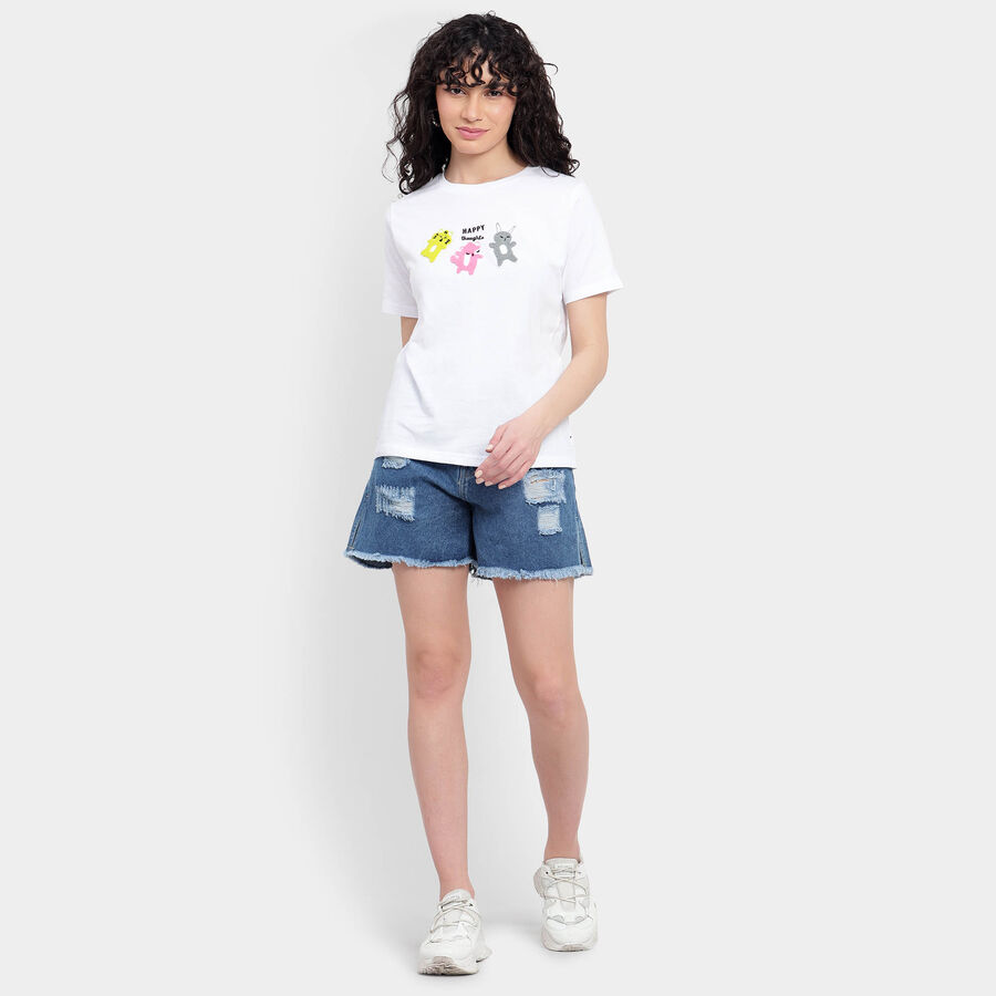Cotton Shorts, Mid Blue, large image number null