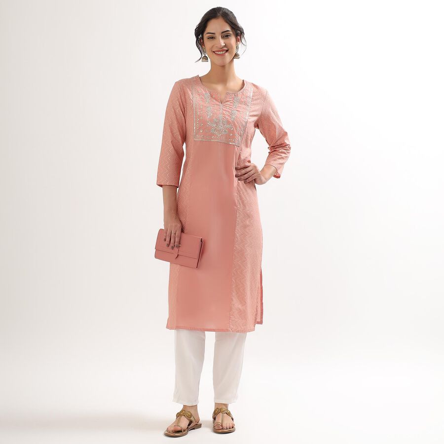 Ladies' 100% Cotton Kurta , Pink, large image number null
