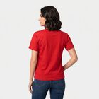 Women's Fuchsia Round Neck Regular T-Shirt, Fuchsia, small