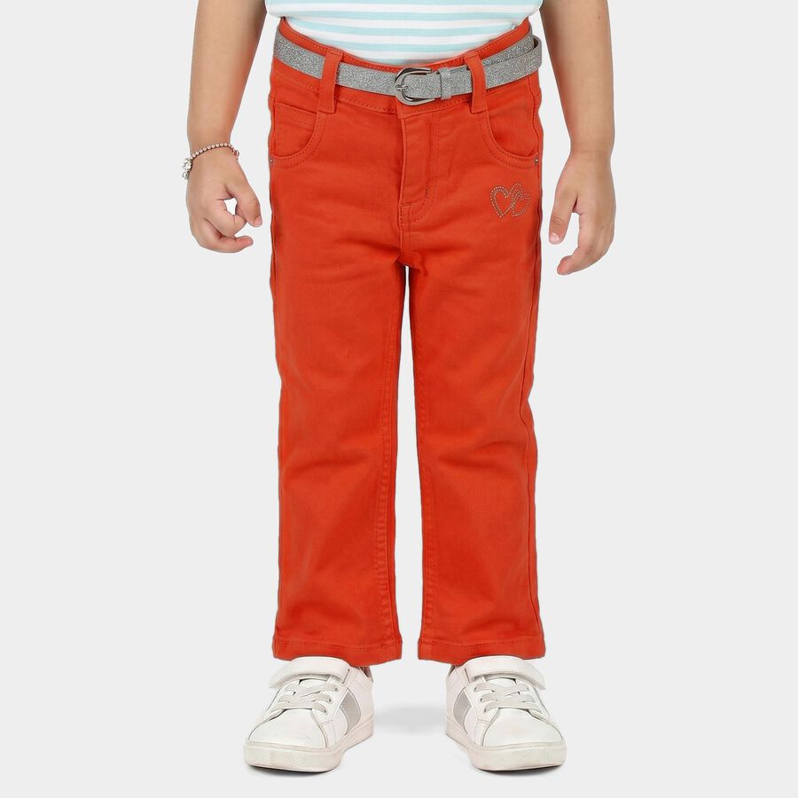 Girls' Jeans, Coral, large