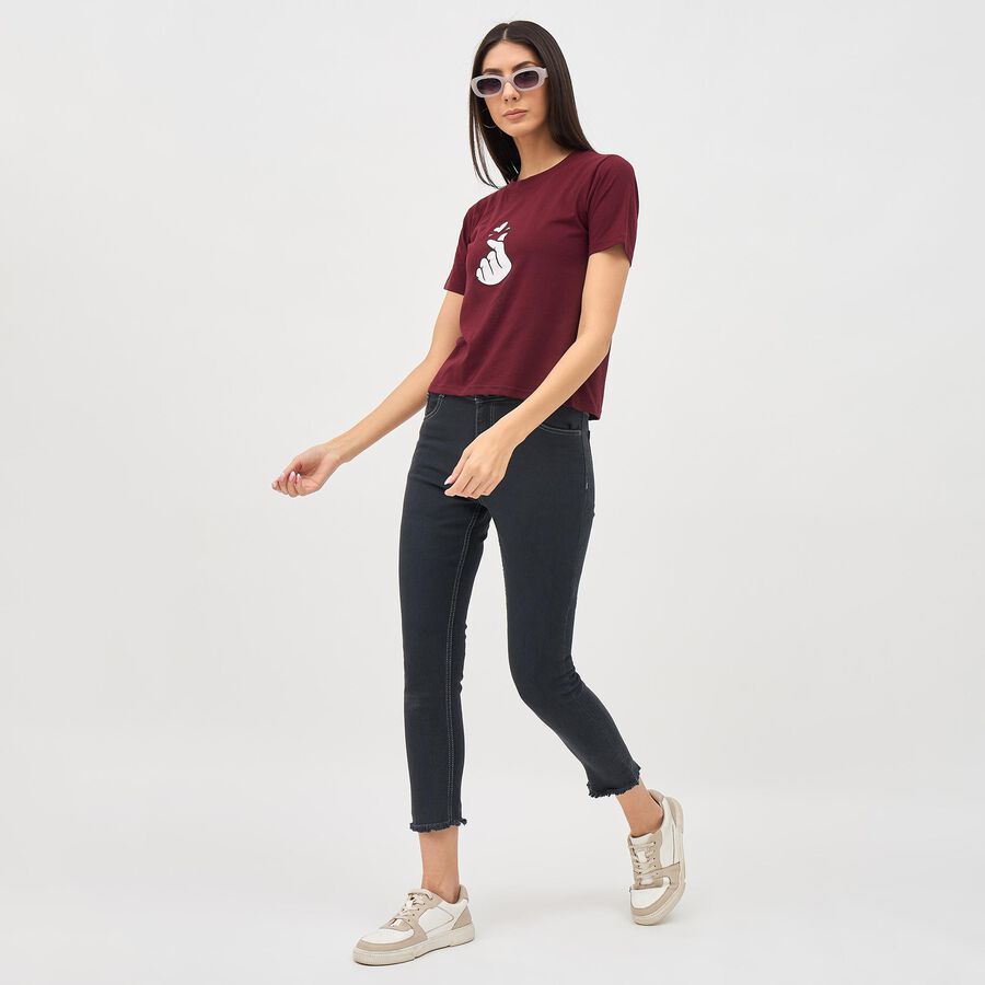 Ladies' High Rise Jeans , Dark Grey, large image number null
