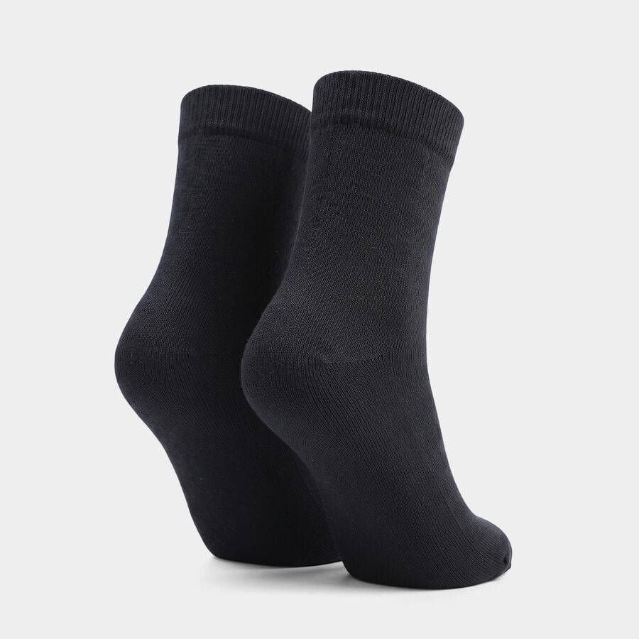 Boys' Navy Blue Regular Fit Solid Pack of 1 Socks, Navy Blue, large