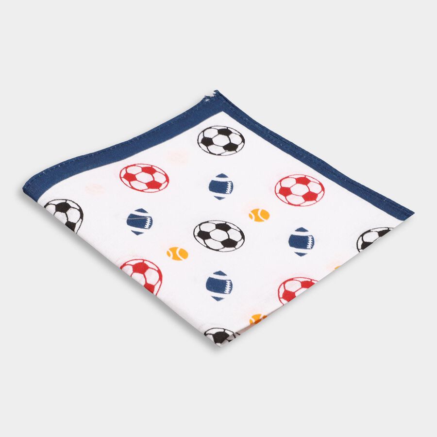 Boys' 100% Cotton Hanky , White, large