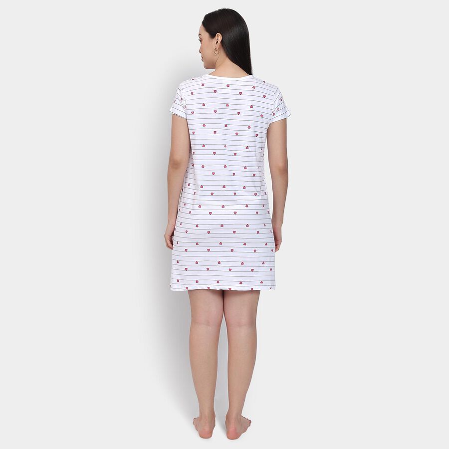 Ladies' 100% Cotton Nighty , White, large image number null