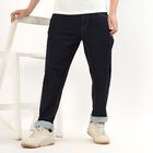 Men's Slim Fit Jeans, गहरा नीला, small image number null