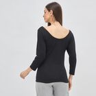 Women's Jet Black Fitted Thermal, Black, small image number null