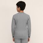 Boys Muted Sage Green Round Neck Thermal Upper, मिश्रित हल्का ग्रे, small image number null