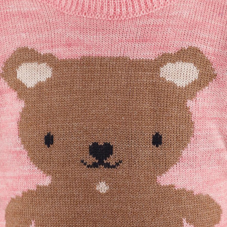 Infants Light Pink Crew Neck Casual Pullover, हल्का गुलाबी, large image number null