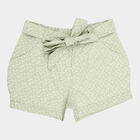 Girls Cotton Shorts, Light Green, small image number null