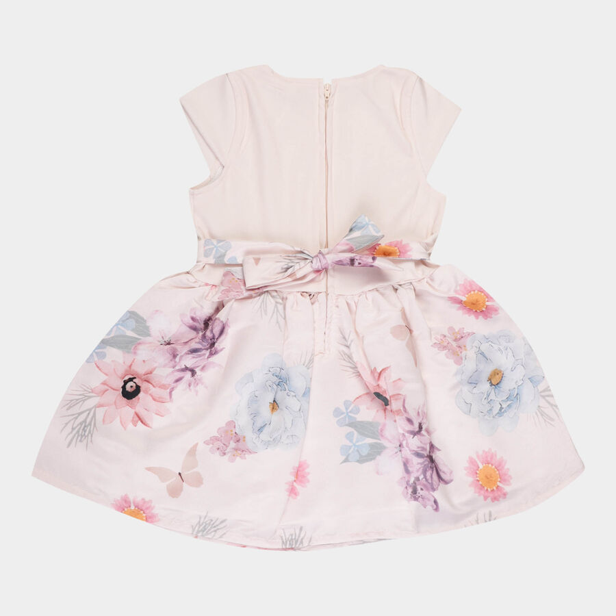 Girls Solid Frock, Beige, large image number null