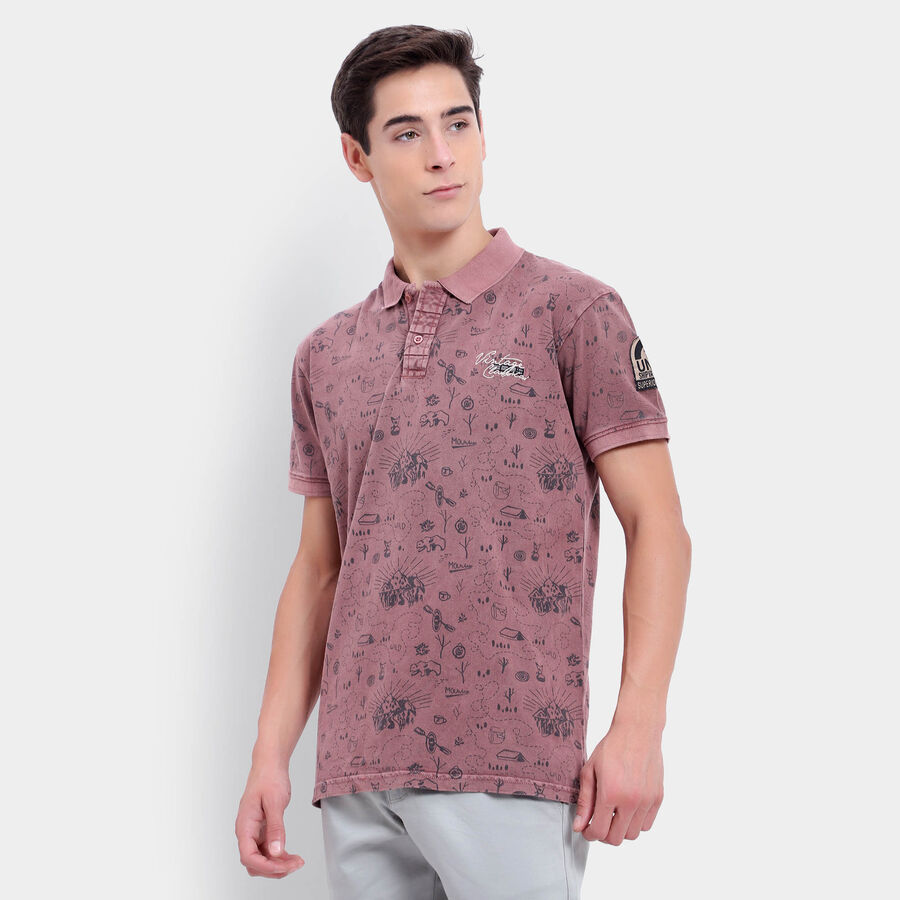 All Over Print Polo Shirt, Peach, large image number null