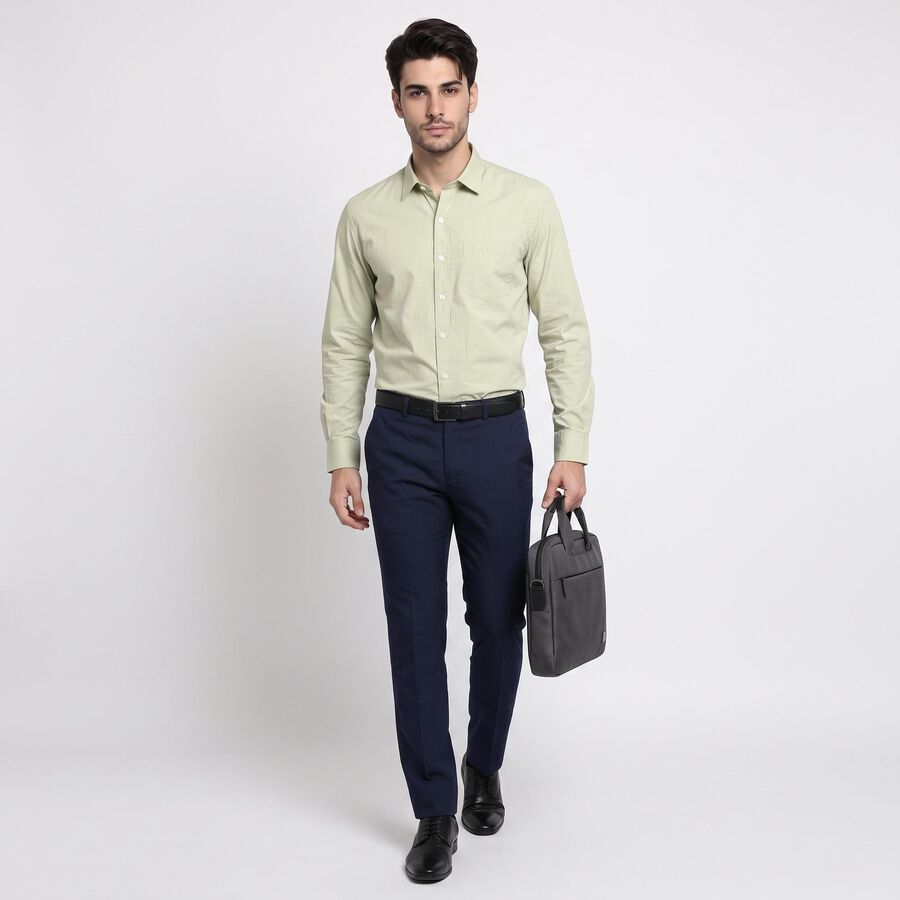 Men's Green Formal Shirt, Light Green, large