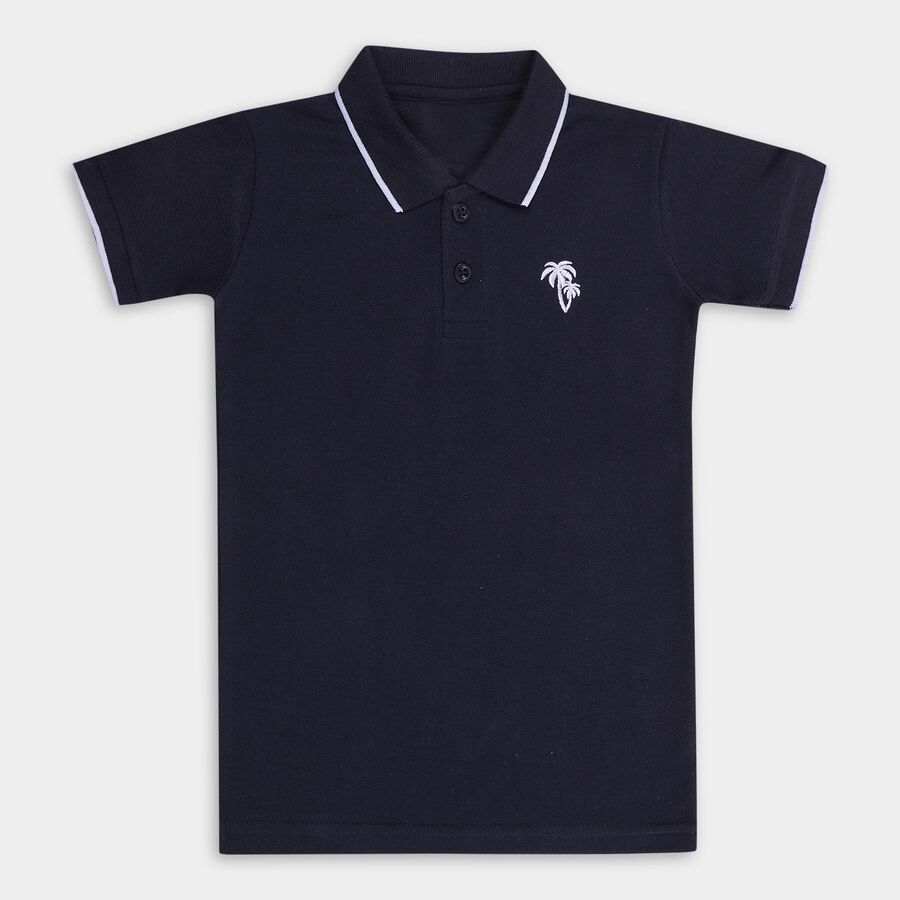 Boys' Half Sleeves T-Shirt, नेवी ब्लू, large image number null