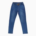Boys' Medium Blue Regular Fit Elastic Waist Jeans, मध्यम नीला, small image number null
