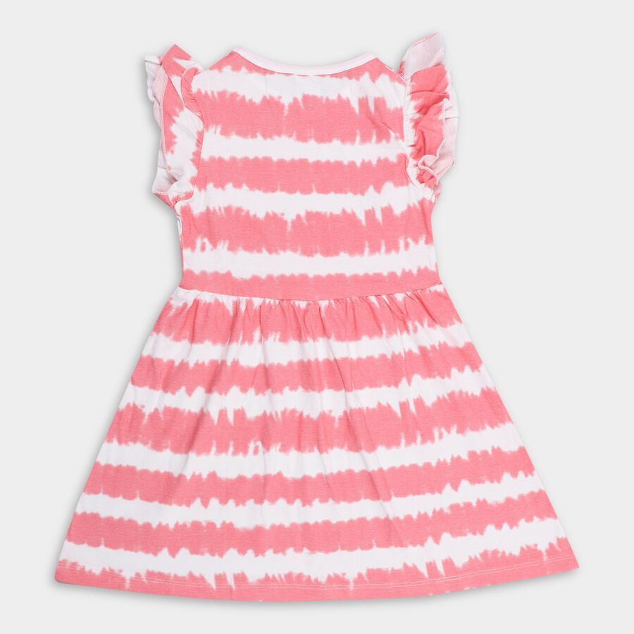 Girls' 100% Cotton Frock , Coral, large image number null
