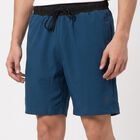 Men's Teal Regular Fit Athletic Bermuda Shorts, टील ब्लू, small