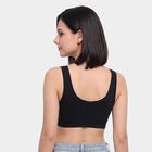 Women's Black Scoop Neck Bralette Bra, Black, small