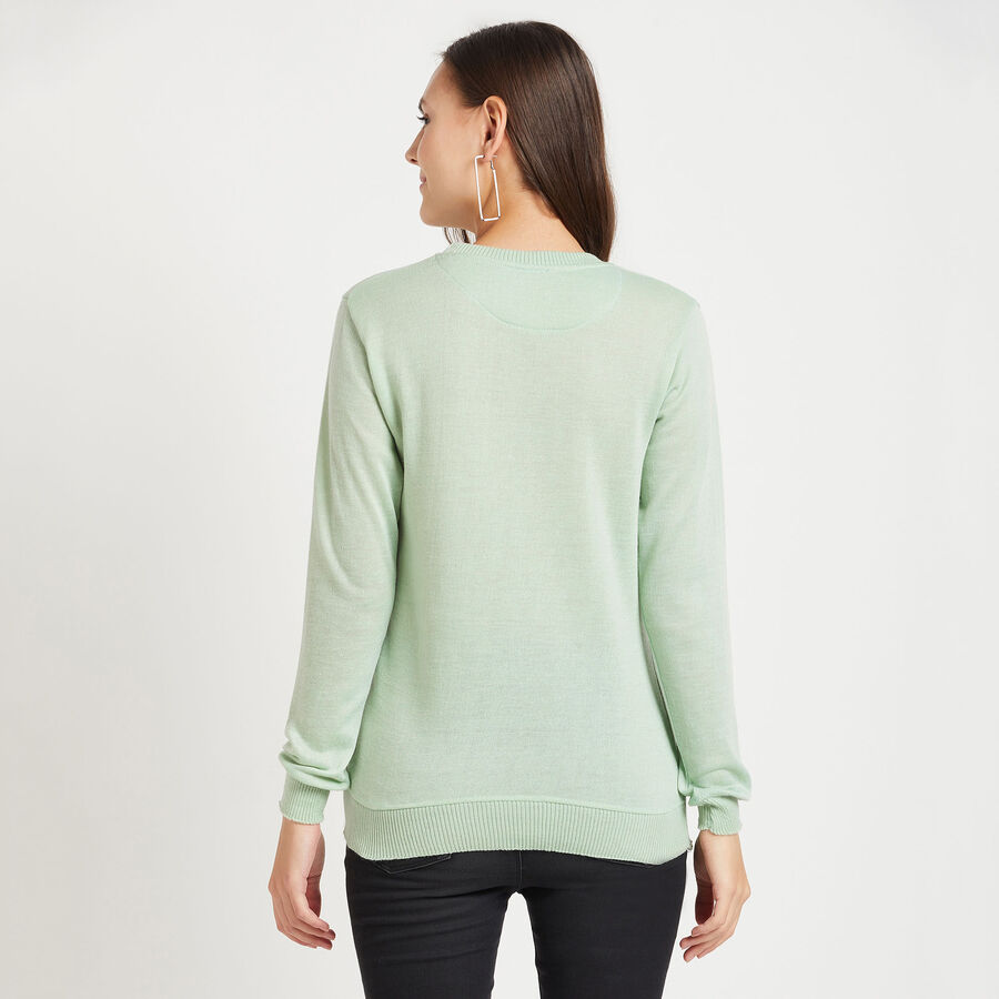 Printed Pullover, Light Green, large image number null