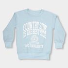 Boys Light Powder Blue Crew Neck Printed Sweatshirt, Light Blue, small image number null