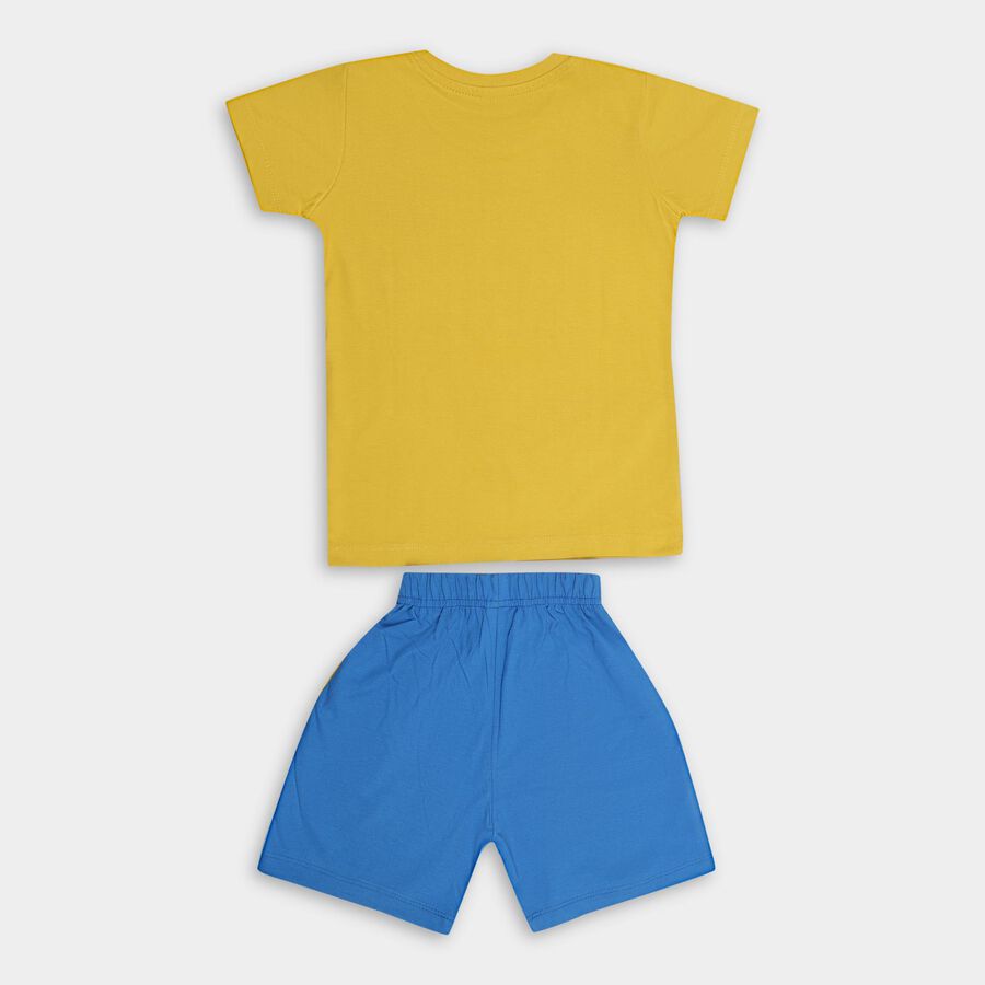 Boys' 100% Cotton Knit Baba Suit , Mustard, large image number null