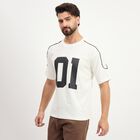 Men's White Cotton Round Neck Classic T-Shirt, सफ़ेद, small