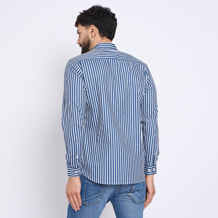 Men's 100% Cotton Casual Shirt , Navy Blue, large image number null