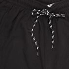 Boys' Jet Black Color-Blocked Cotton Blend Pyjama, Black, small