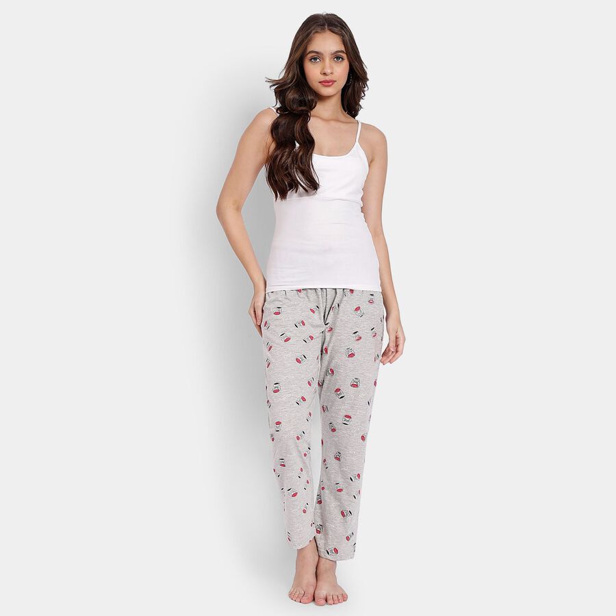Ladies' Pyjama, Melange Light Grey, large image number null
