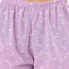 Women's Lavender Star Printed Full-Length Pyjama, Lilac, small image number null