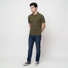 Men's Olive Green Polo Neck Polo T-Shirt, ओलिव, small