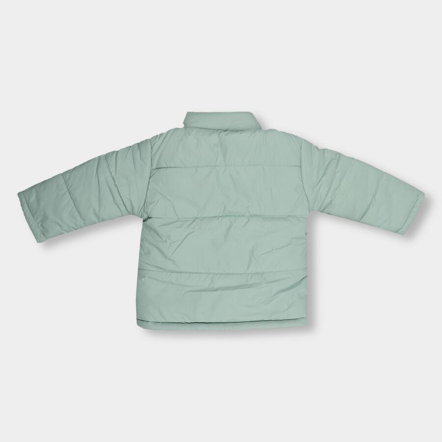 Infants' Light Sage Green Colorblock Zip Casual Jacket, Light Green, large image number null