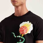 Cotton Round Neck T-Shirt, Black, small image number null