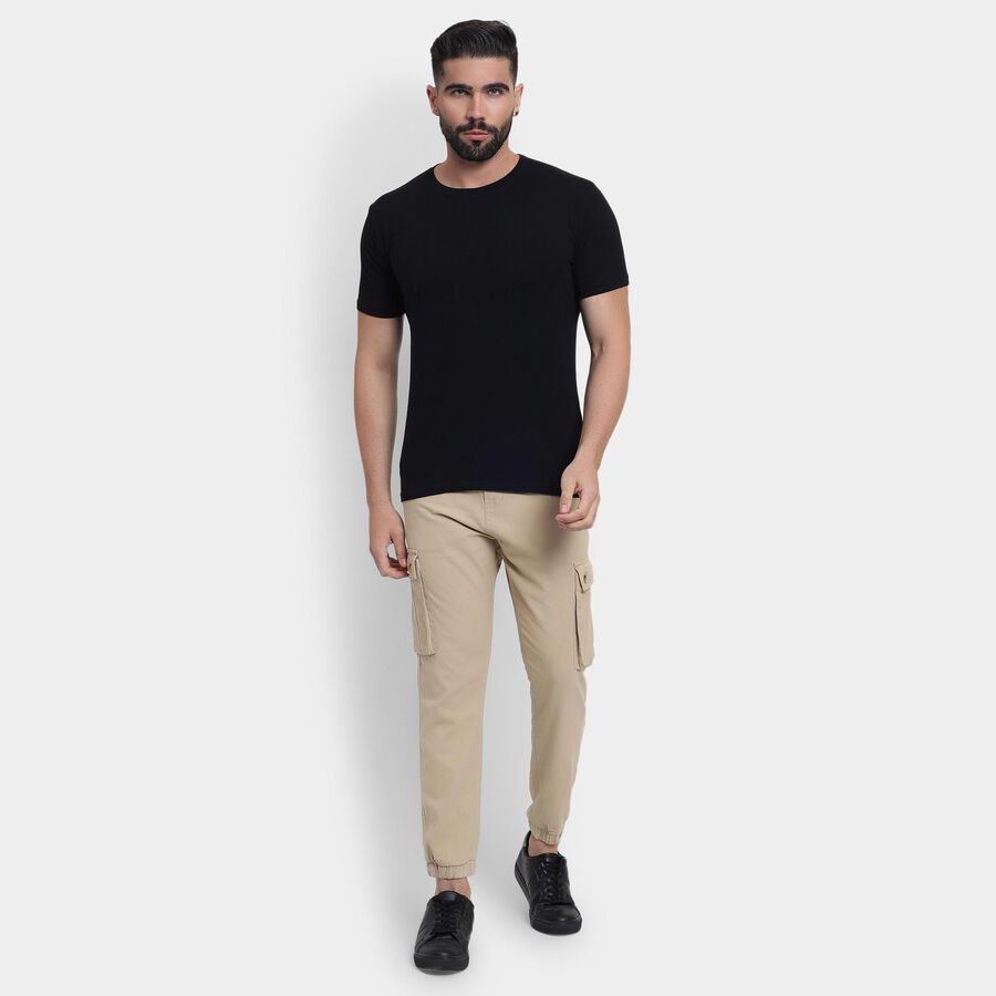 Men's Slim Fit Casual Trousers, Beige, large image number null