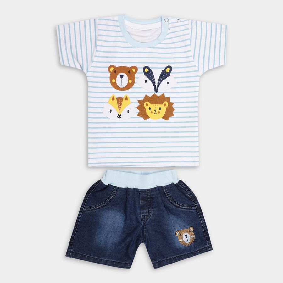 Infant Boys' 100% Cotton Baba Suit, सफ़ेद, large