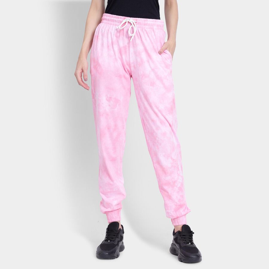 Ladies' 100% Cotton Track Pants , हल्का गुलाबी, large image number null