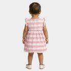 Infants' Pink Cotton Casual Frock, Pink, small