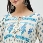 Women's Light Blue Round Neck Classic Kurta, Light Blue, small