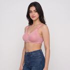 Women's Lilac Cotton Blend V-Neck Bralette Bra, Lilac, small