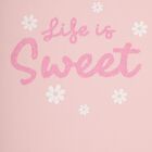 Girls' Light Pink Cotton Crew Neck Ruffled T-Shirt, Light Pink, small image number null