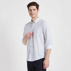 Cotton Printed Casual Shirt, White, small image number null