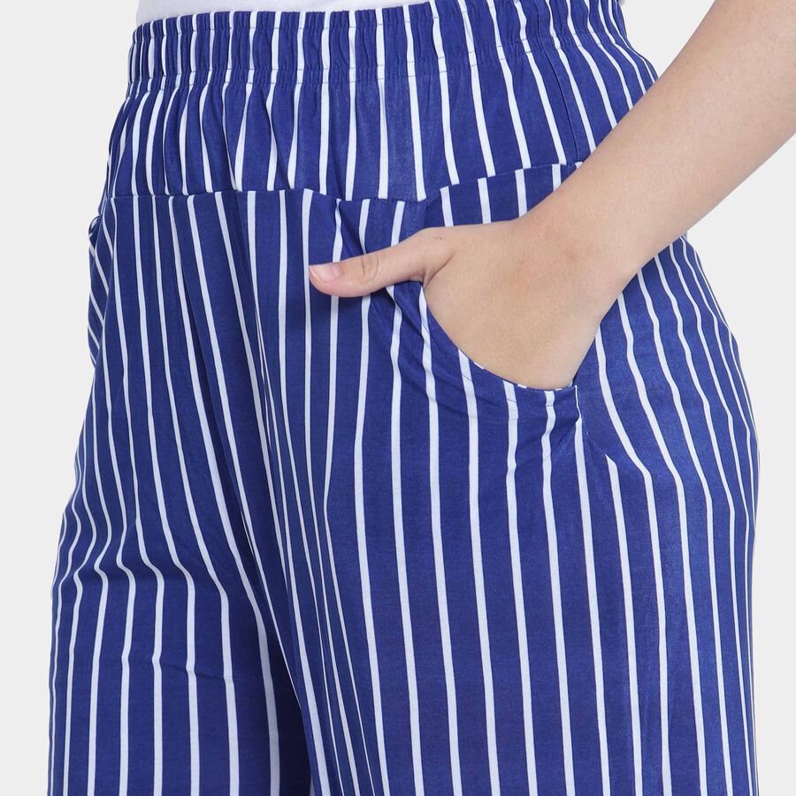 Stripes Trousers, Navy Blue, large image number null