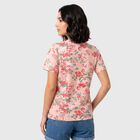 Women's Light Pink Round Neck Regular T-Shirt, Light Pink, small