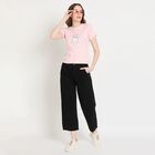Ladies' 100% Cotton Trousers, काला, small image number null