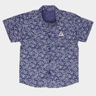 Infants Royal Blue Cotton Half Sleeve Classic Collar Casual Shirt, रॉयल ब्लू, small