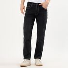 Men's Jet Black Slim Fit Jeans, Dark Grey, small