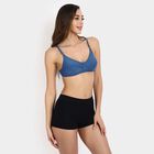Solid Non-Padded Bra, Teal Blue, small image number null